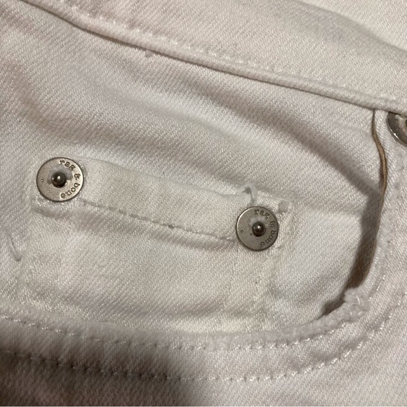 Rag & Bone White Skinny Distressed Jeans - Picture 15 of 16